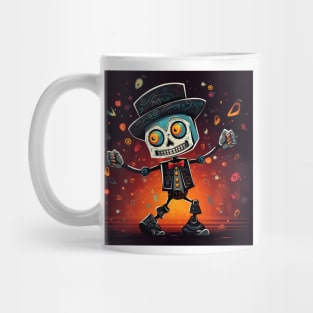 Day of the Dead Dancing Robot Mug